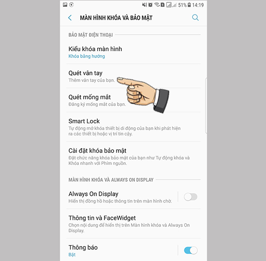 Activate Fingerprint Instead of Password on Samsung Galaxy Note FE